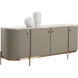Cataldi 77 X 19.5 inch Cappuccino / Stainless Steel / Brushed Gold Sideboard